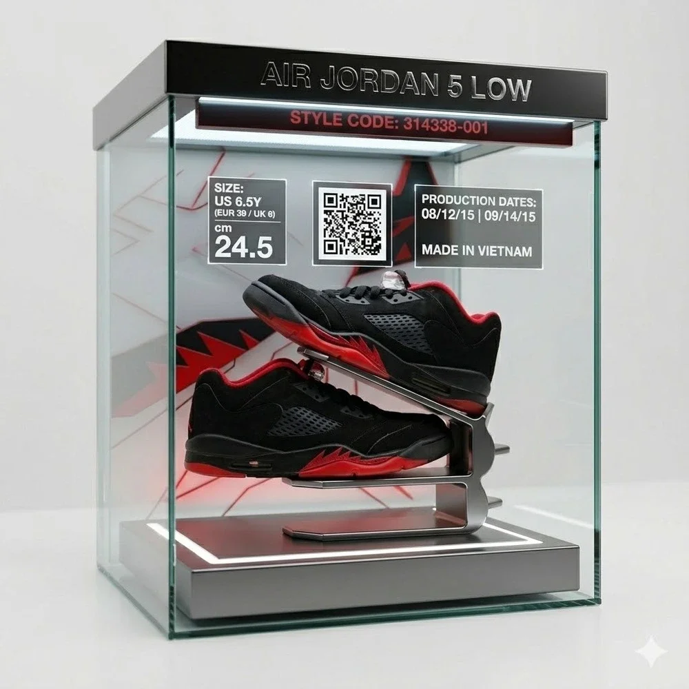 Jordan Air Jordan 5 Retro Low Alternate 90 314338-001 Size 6.5Y 8W